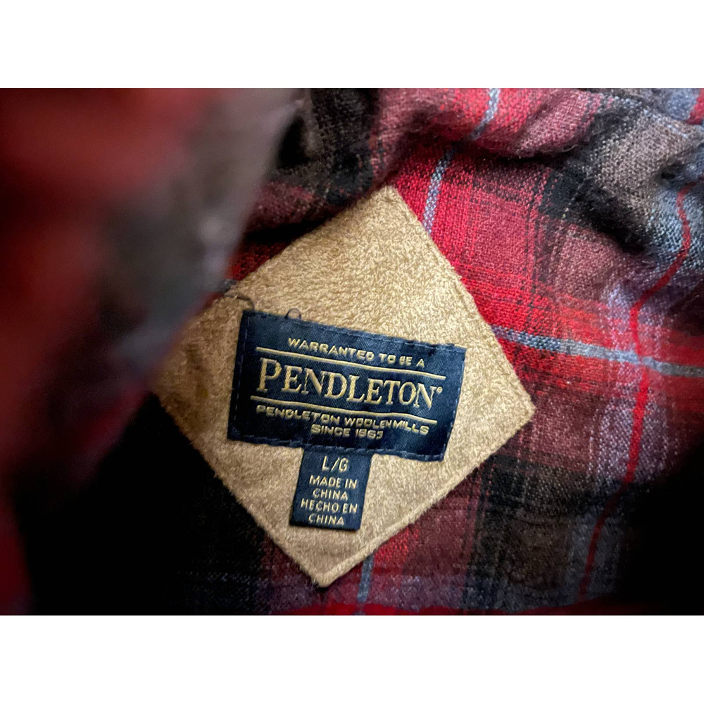 Pendleton Maroon Womens Large Sherpa Jacket In Go… - image 8